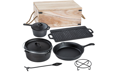 TecTake Set „Dutch Oven“ aus Gusseisen