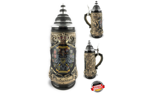 Bierkrug  0,4l  Zinndeckel 