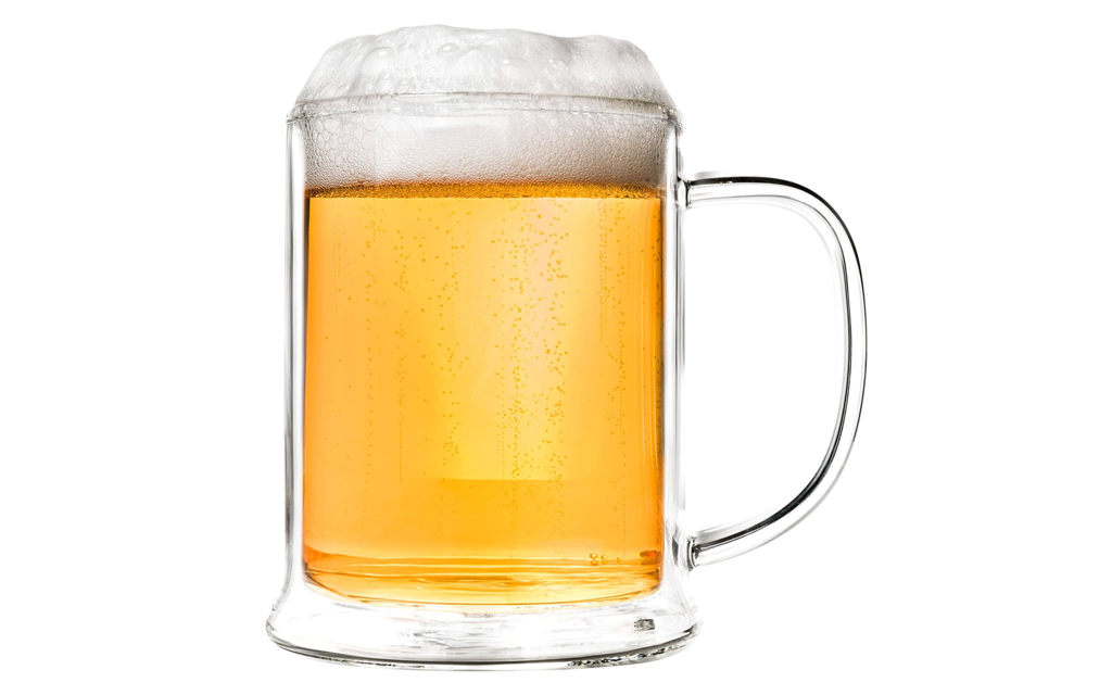 Creano Bierkrug Doppelwand  Thermoglas