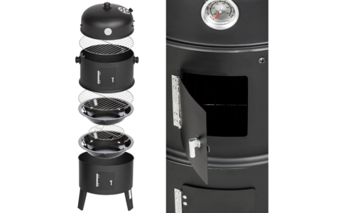 TecTake  3 in 1 Räuchertonne