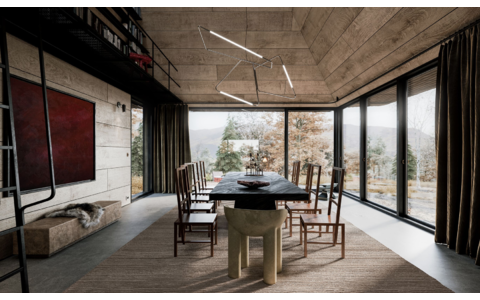 Rustikale High-End-Hütte in Upstate New York