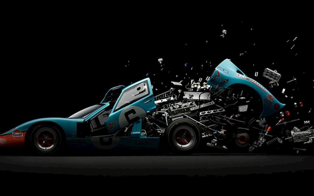 OEFNER FOTOSERIE | Disintegrating II - Explodierte Ansichten von ikonischen Sportwagen  Bild 1 von 4