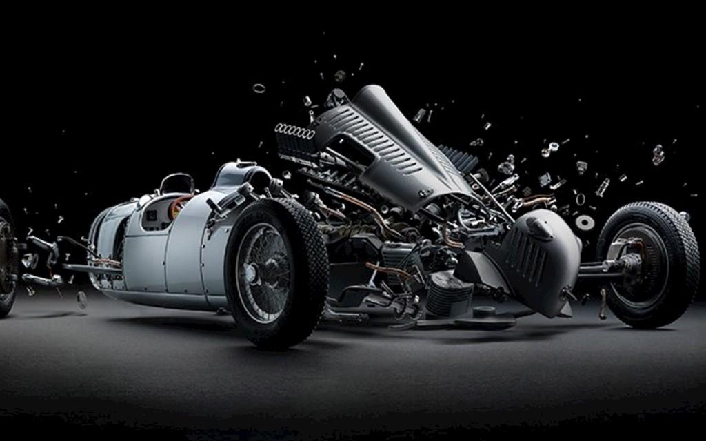 OEFNER FOTOSERIE | Disintegrating II - Explodierte Ansichten von ikonischen Sportwagen  Bild 3 von 4
