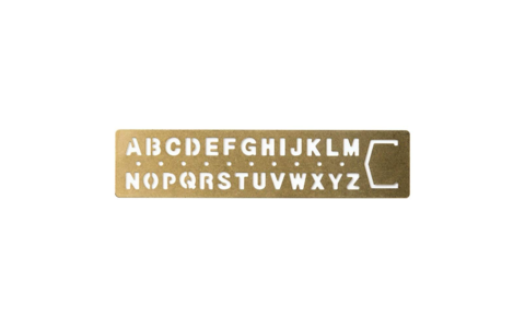 Midori Messing Schablone Alphabet 