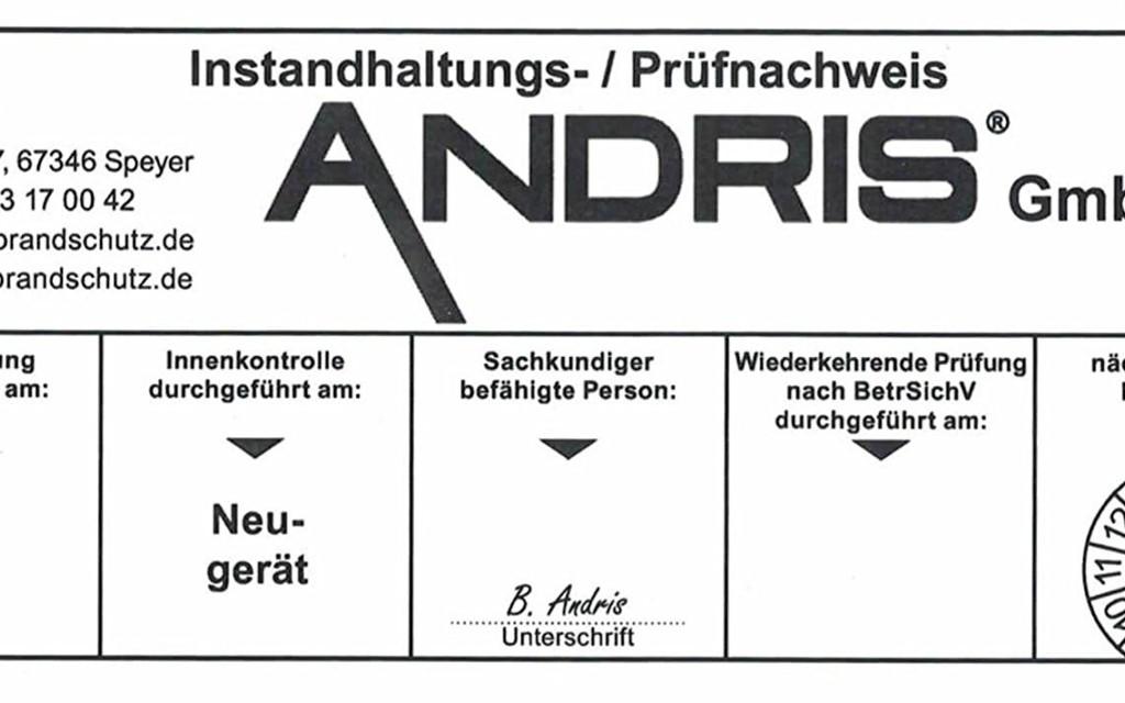 ANDRIS ISO 6kg ABC-Pulver Dauerdruck Feuerlöscher EN3 Bild 2 von 2