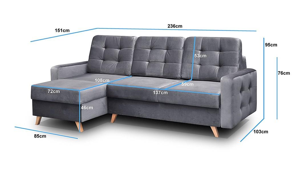 mb-moebel Eckcouch Couch mit Schlaffunktion und Bettkasten  Image 4 from 4