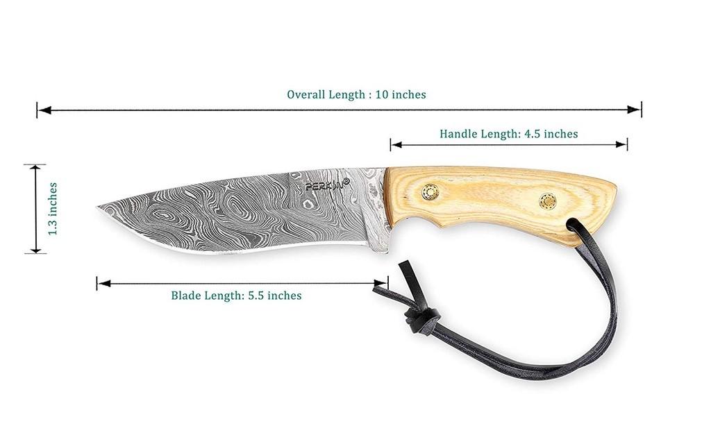 Perkin Knives Handgemachtes Damast Jagdmesser Bild 1 von 6