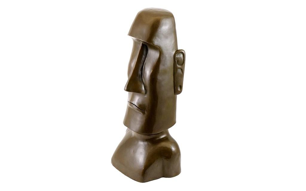 Kunst & Ambiente Moai Osterinsel Bronze Skulptur  Bild 2 von 6
