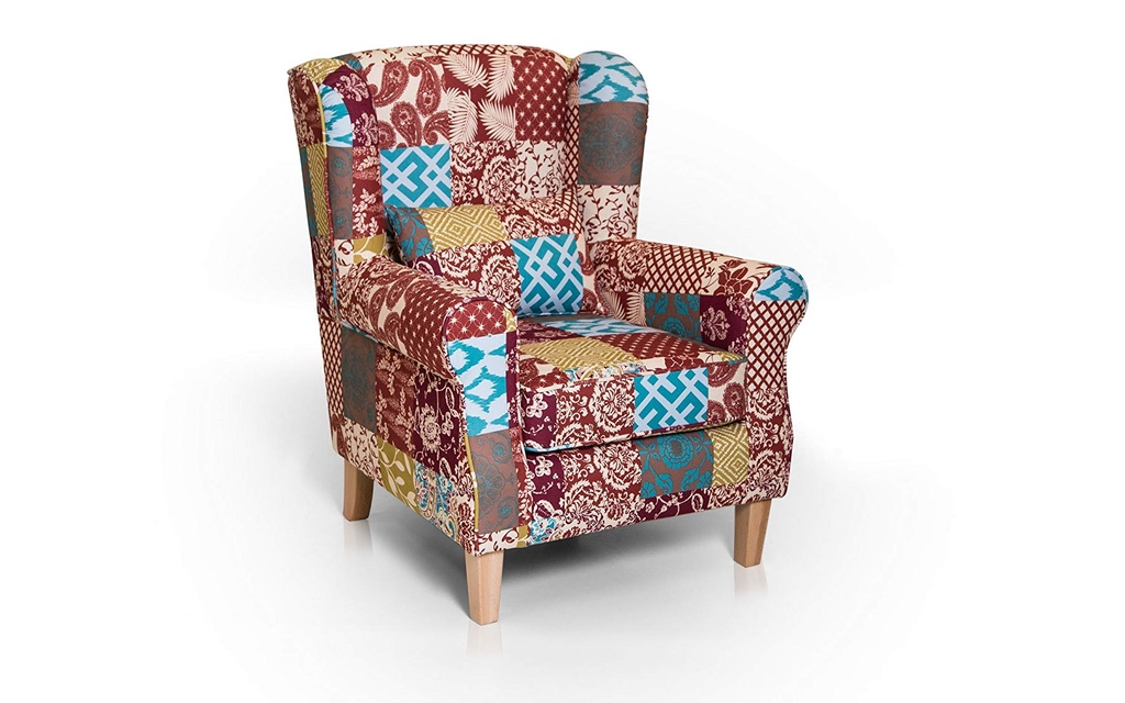 moebel-eins Wing-Chair Patchwork 