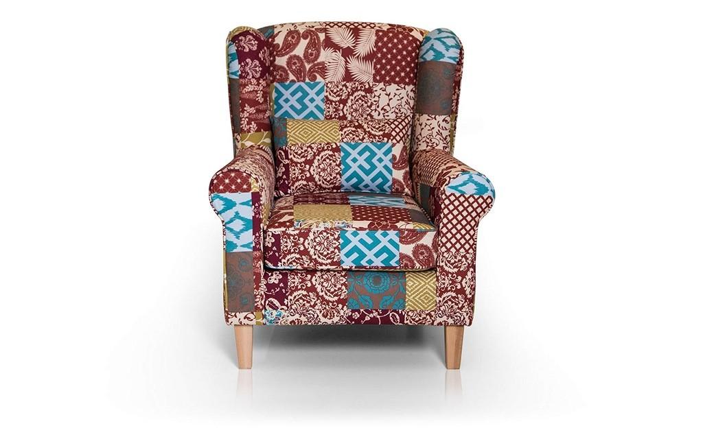 moebel-eins Wing-Chair Patchwork  Image 1 from 3