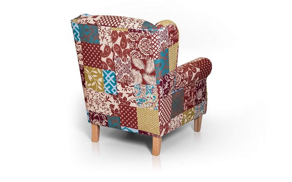 moebel-eins Wing-Chair Patchwork  Image 2 from 3
