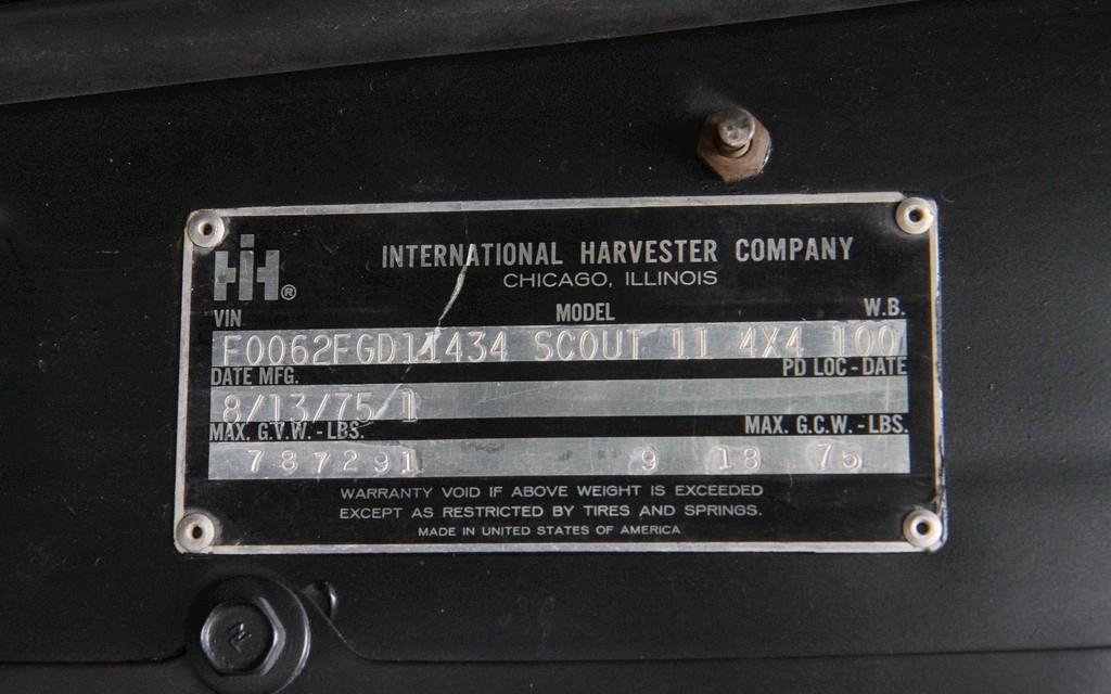 1976 International Harvester Scout II Image 11 from 11
