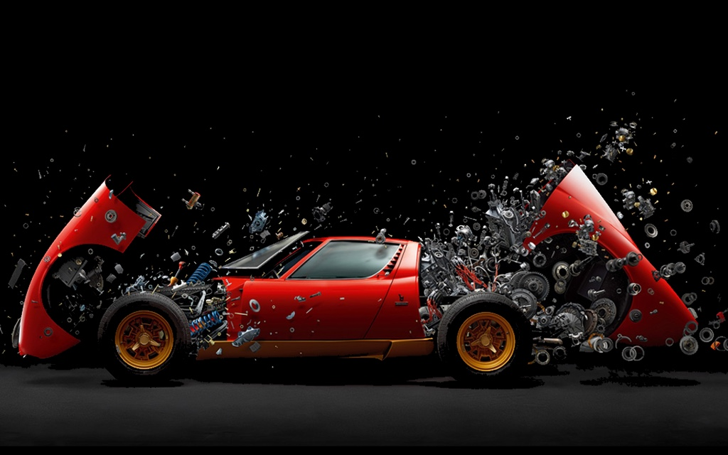 Disintegrating X Lamborghini Miura