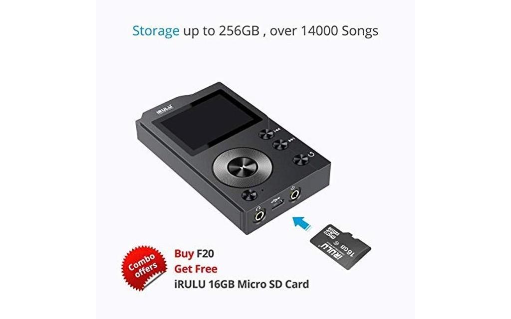 iRULU F20 Bluetooth 4.0 HiFi MP3 Player Image 3 from 7