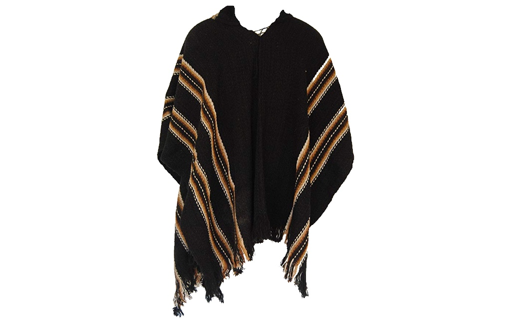 Bolivian Poncho aus Alpaka Wolle