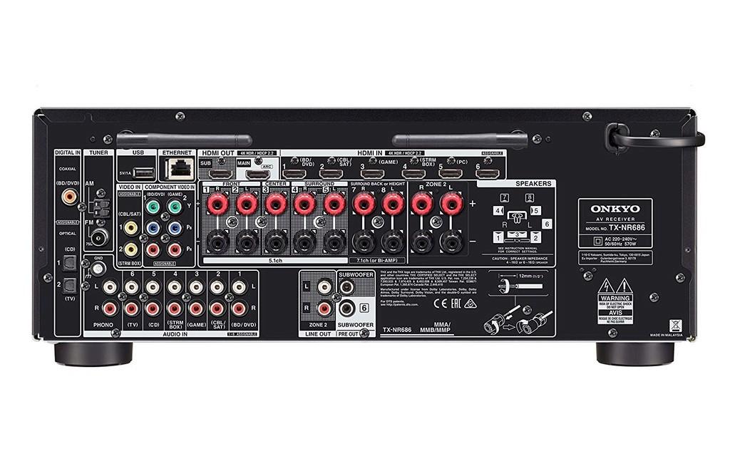 Onkyo TX-NR686 7.2 Kanal AV Receiver THX Referenzklasse Bild 1 von 4