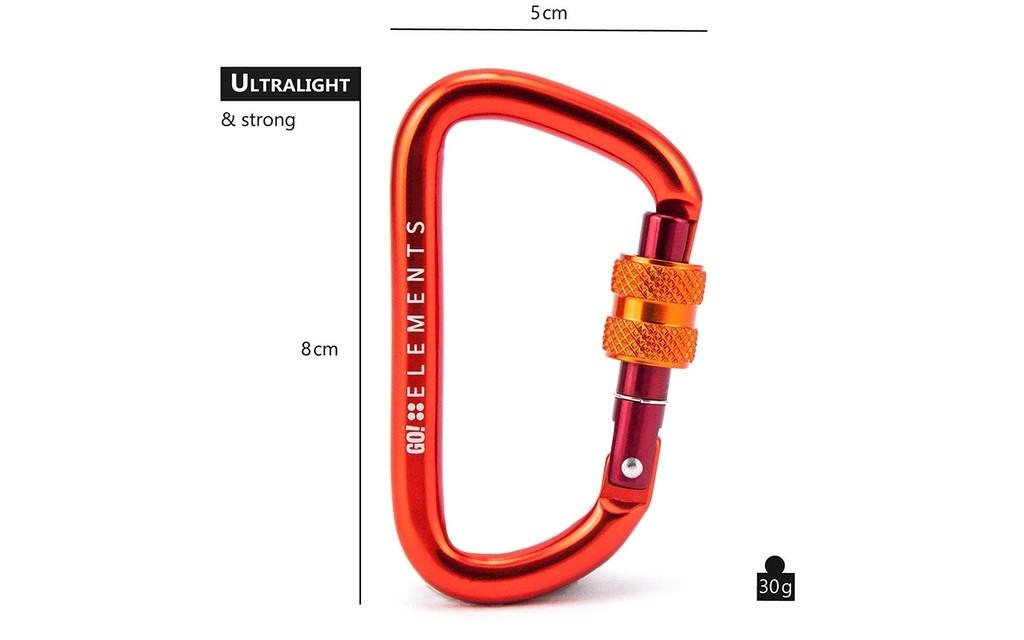 GO!elements 1200kg Materialkarabiner 2er Pack Image 2 from 4