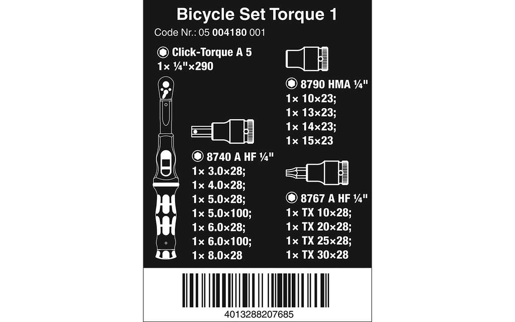 Wera Fahrrad Drehmoment Schlüsselsatz 16-Teilig Image 12 from 12