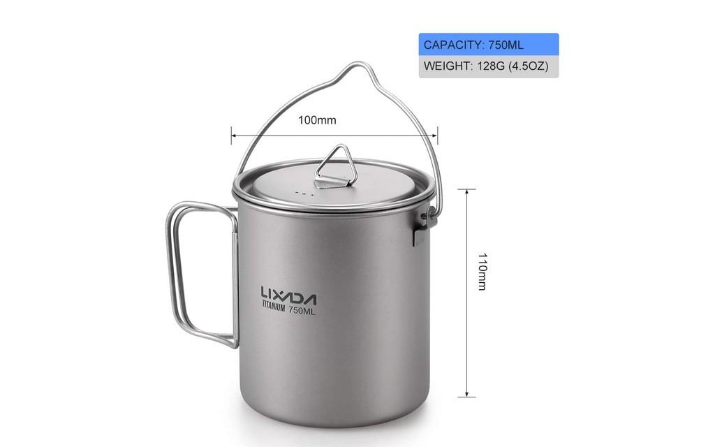 Lixada Titan Camping Becher 750ml Image 1 from 8