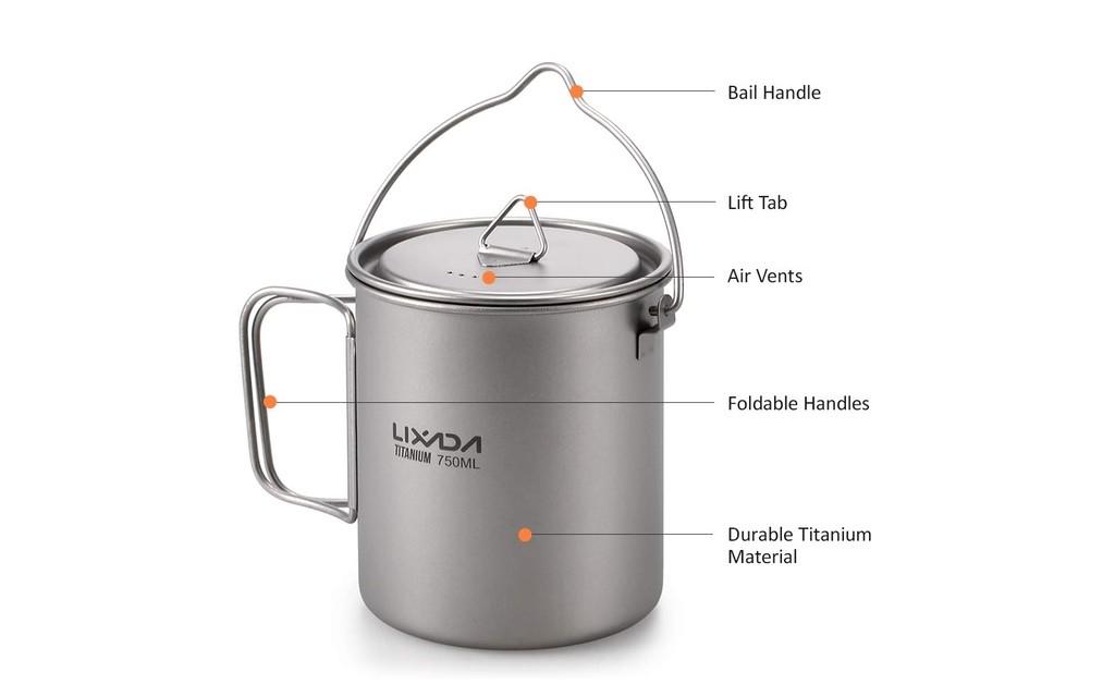 Lixada Titan Camping Becher 750ml Bild 2 von 8