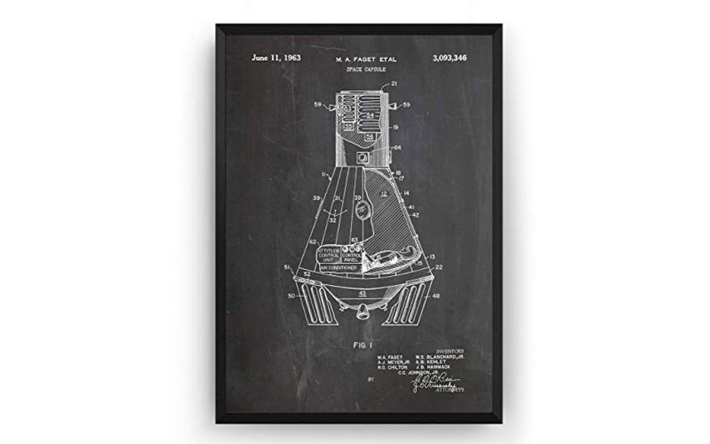 NASA Blueprint Patentdrucke A4 Poster Image 3 from 4