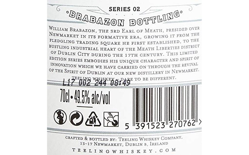 Irish Teeling Whiskey BRABAZON BOTTLING Series No. 2 Image 5 from 5