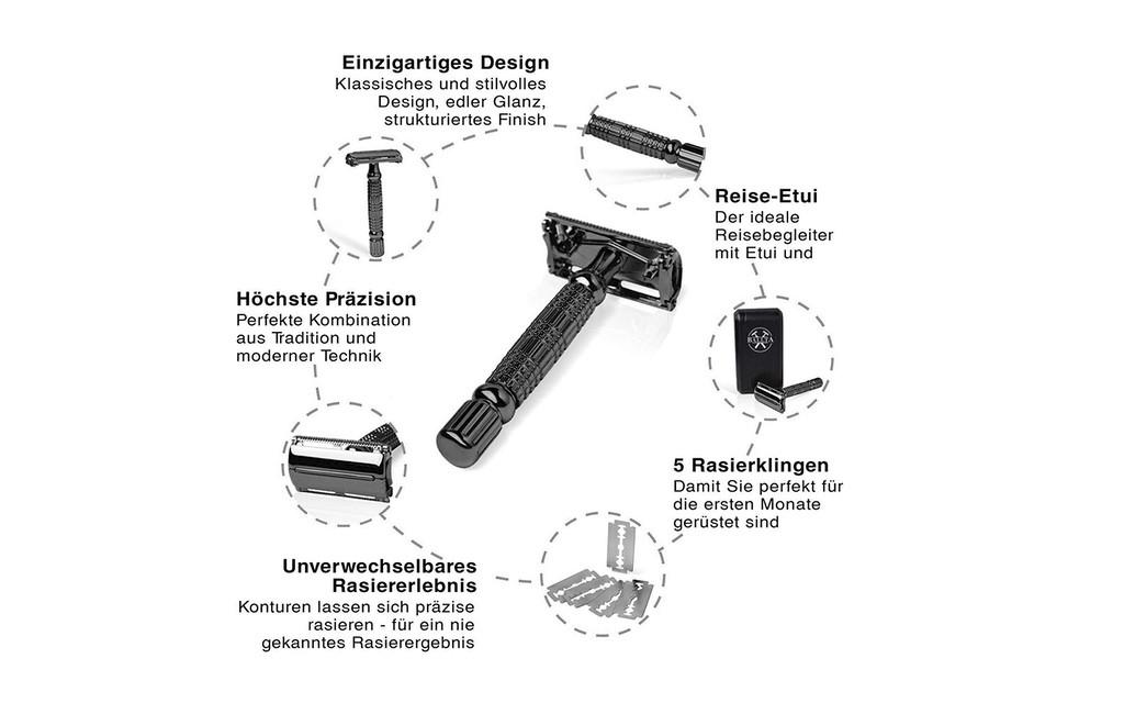 Nobelisk Premium Rasierhobel Set Bild 1 von 6