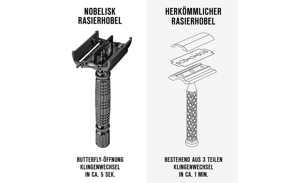 Nobelisk Premium Rasierhobel Set Bild 3 von 6