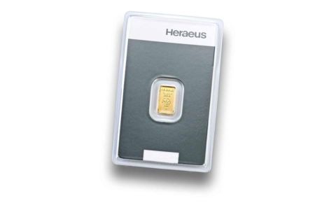 Heraeus Feingold 999.9 Goldbarren 1g