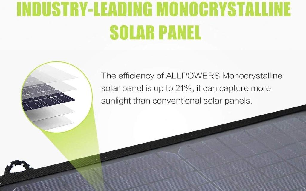 ALLPOWERS | Solar Charger 60W Monokristallin Bild 4 von 7