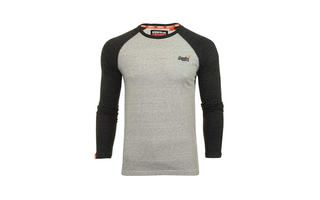 Superdry Orange Label Baseball Long Sleeve T-Shirt Image 3 from 3