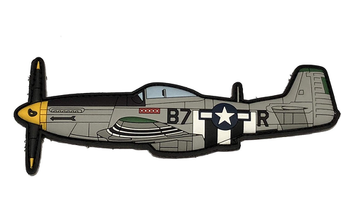 TacOpsGear P51 Mustang Fighter 3D Rubber Patch Klett