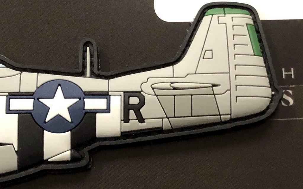 TacOpsGear P51 Mustang Fighter 3D Rubber Patch Klett Image 6 from 7