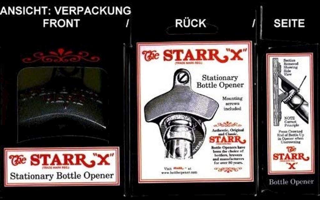 Original STARR-X | Wandflaschenöffner "OPEN BOTTLE HERE"  Image 4 from 4