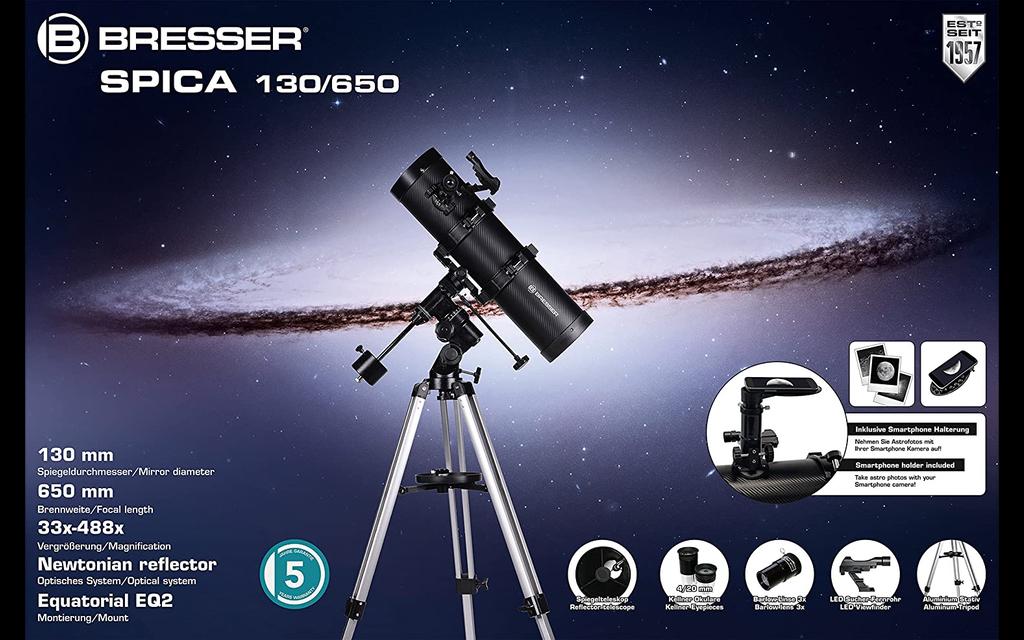 Bresser | Spiegelteleskop Spica EQ 130/650 Bild 1 von 7