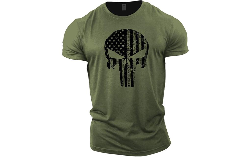 Gymtier | T-Shirt USA Skull  Bild 1 von 4