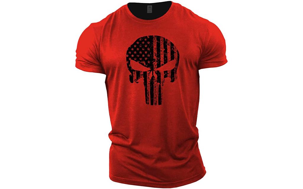 Gymtier | T-Shirt USA Skull  Image 2 from 4
