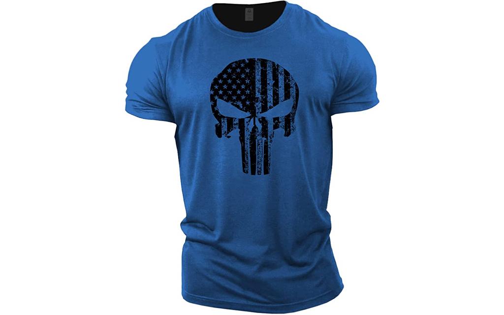 Gymtier | T-Shirt USA Skull  Image 3 from 4