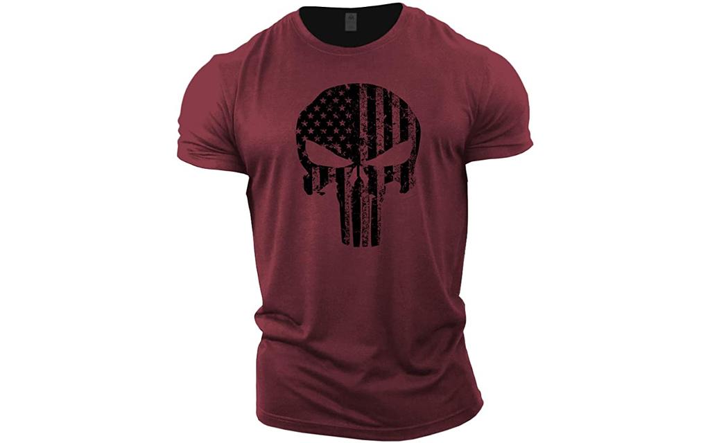 Gymtier | T-Shirt USA Skull  Image 4 from 4