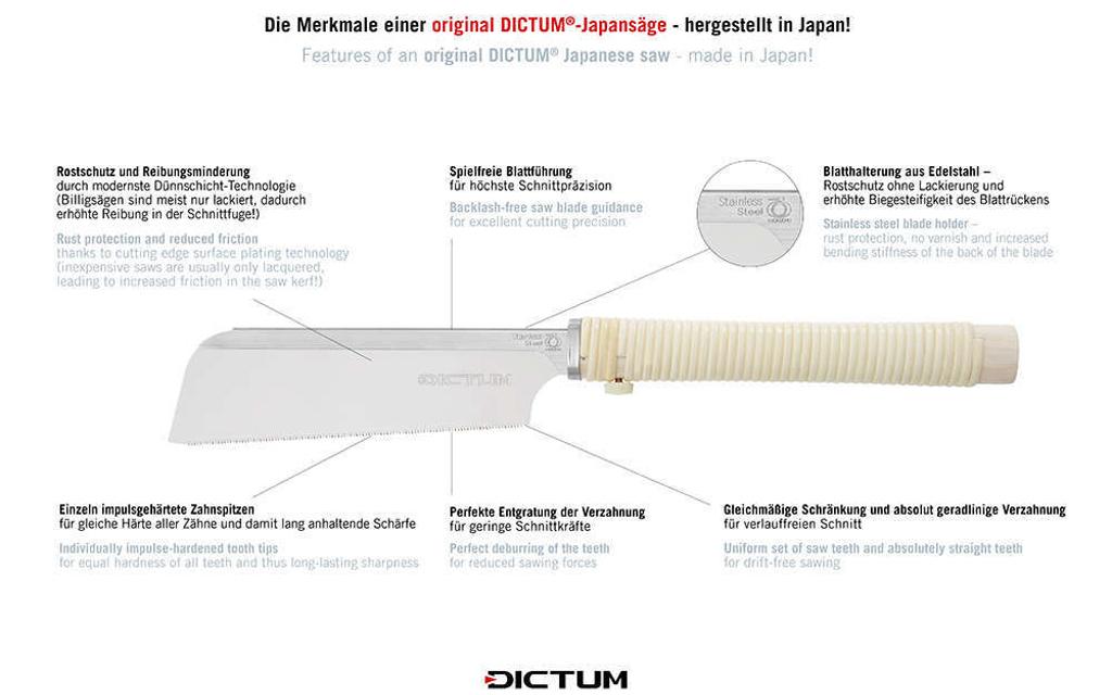 DICTUM | Sägen-Set Japan 3-teilig Power Grip Bild 1 von 1