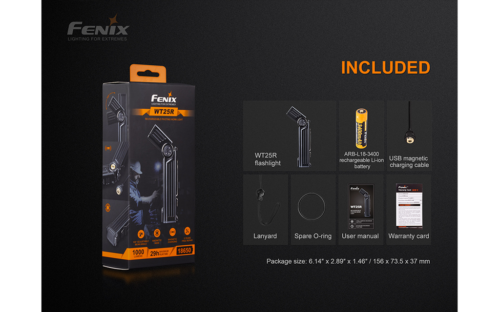 Fenix | WT25R LED Work Flashlight Image 10 from 16