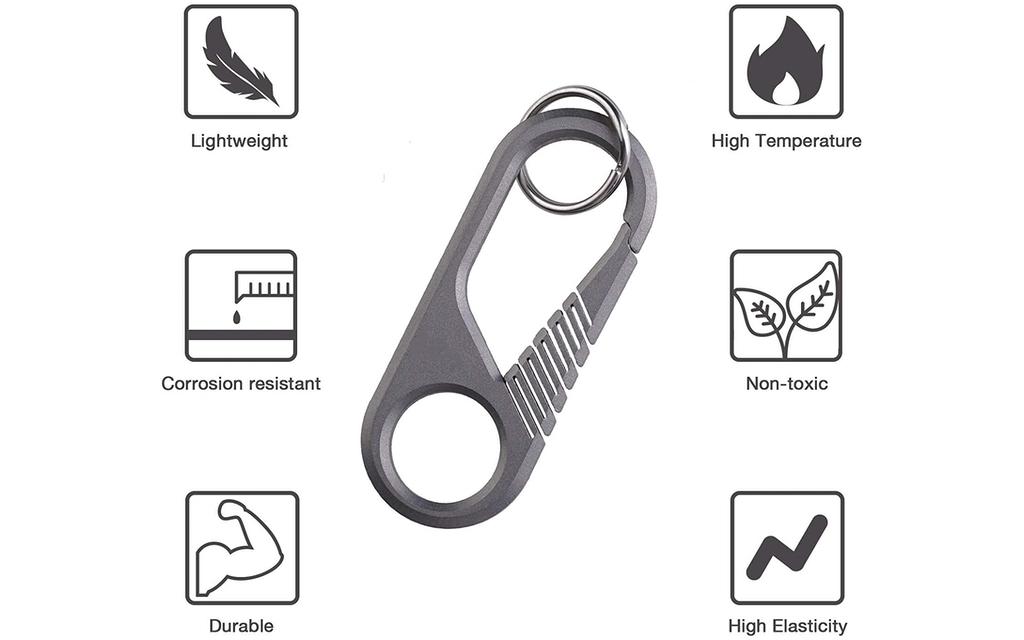 MecArmy | CH6 Mini Titanium Carabiner/ Keyring Image 15 from 15