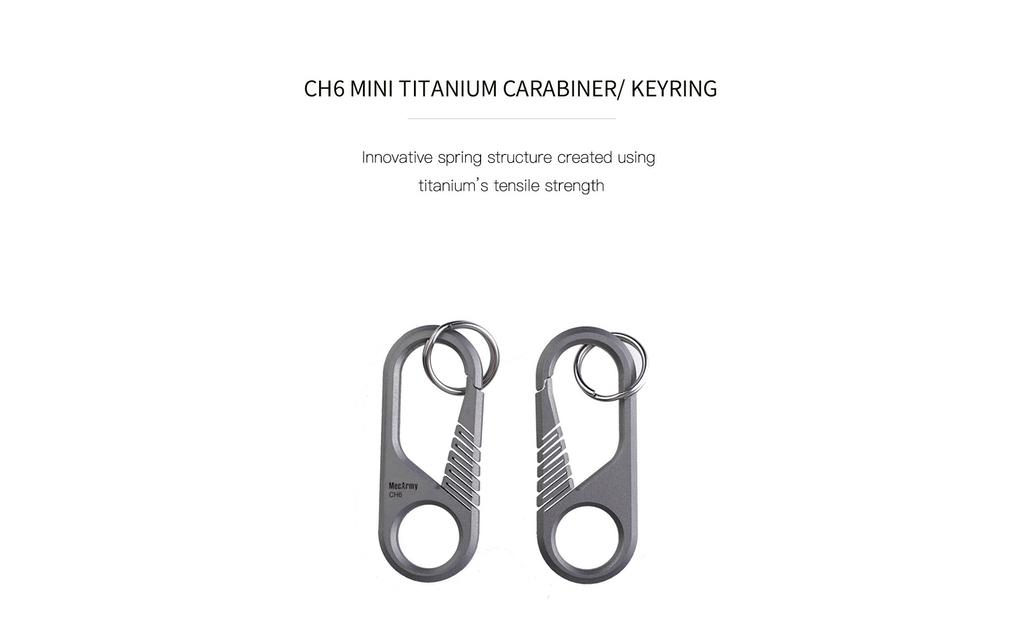 MecArmy | CH6 Mini Titanium Carabiner/ Keyring Image 6 from 15