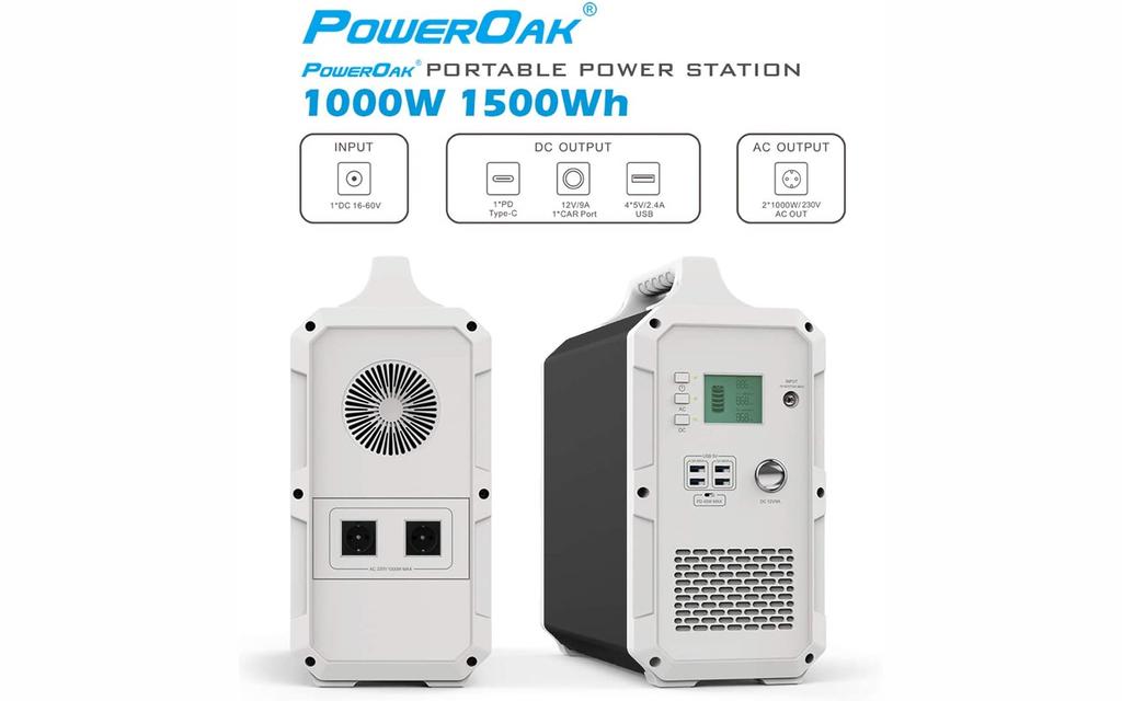 POWEROAK | EB150 Power Station 1500Wh/ 1000W Image 1 from 8