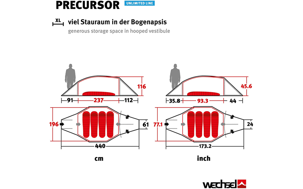 Wechsel Tents | Precursor 4 Personen Geodät | Unlimited Line | Winter Expeditions Zelt Image 5 from 14