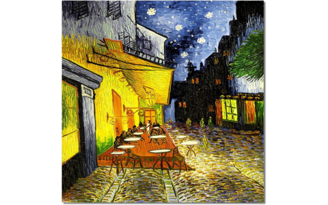 Fine Art HD Print | Caféterrasse am Abend - Gemälde von Vincent van Gogh 