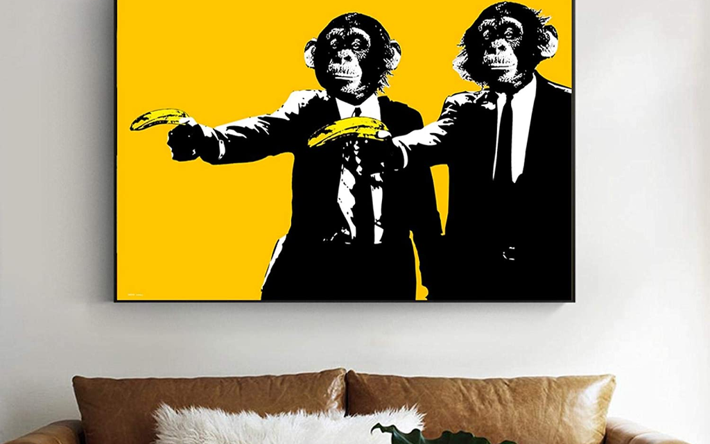 ART HD Print | Lustige Affen mit Banane Bild 2 von 5