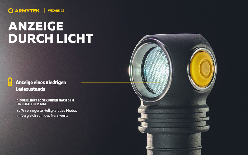 ARMYTEK | WIZARD C2 Pro Stirnlampe - Magnet USB & Warmes Licht Image 5 from 24