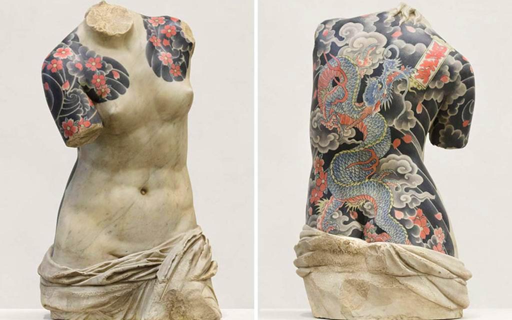 TATTOOS als Körperkunst | BadAss Marmor Skulptur & Yakuza  Image 8 from 16