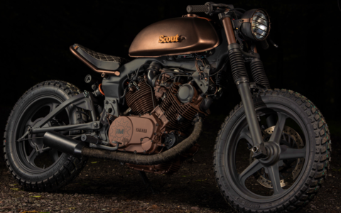 YAMAHA XV750 | INDUSTRIAL SCOUT V2 - Bead Blasted Bronze